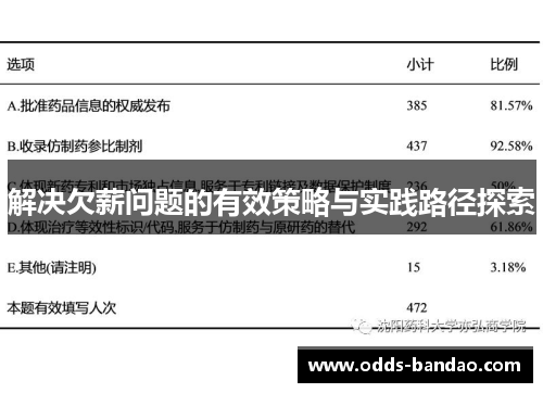 解决欠薪问题的有效策略与实践路径探索
